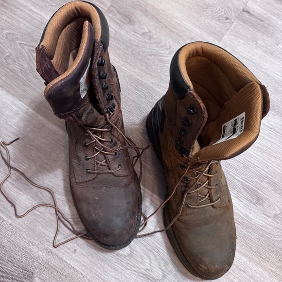 Carhartt HERITAGE WATERPROOF 8" STEEL TOE WORK BOOT Brown Oil Men’s 11 W - Picture 6 of 10
